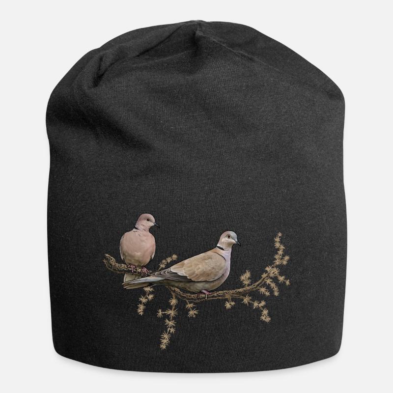 Zwei Täubchen - Jersey-Beanie - Schwarz
