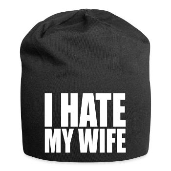 Je déteste ma femme - Bonnet en jersey - noir - Devant