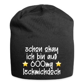 Büro lustiger Spruch Laune Geschenkidee sterne - Jersey-Beanie - Schwarz - Vorne