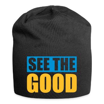 see the good Zitat - Jersey-Beanie - Schwarz - Vorne