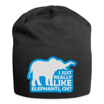Dire vraiment comme des éléphants - Bonnet en jersey - noir - Devant