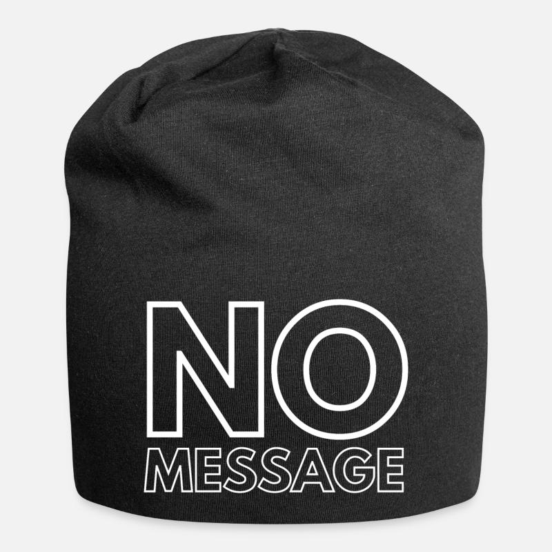 NO MESSAGE - Jersey-Beanie - Schwarz