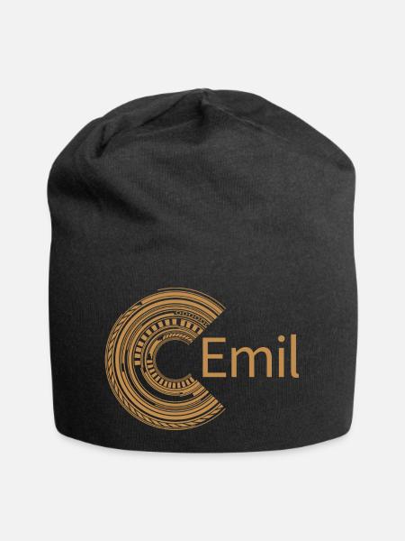 Für Emil - Jersey-Beanie - Schwarz
