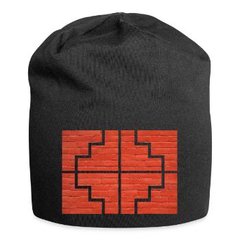 Geometric Wall - Jersey Beanie - black - Front