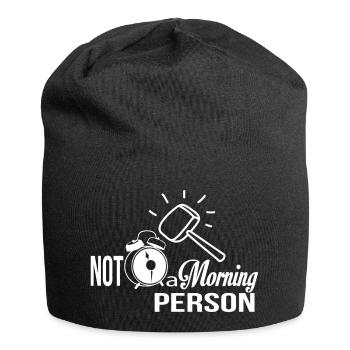Pas une personne du matin - Bonnet en jersey - noir - Devant