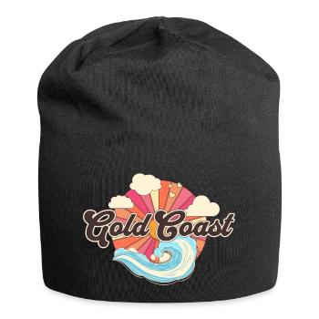 Gold Coast Australia Retro Beach - Jersey Beanie - black - Front