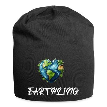 Citoyen terrien du monde - Bonnet en jersey - noir - Devant