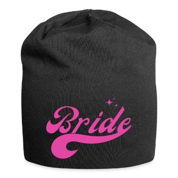 Pink Zaumzeug - Brautgeschenk - Jersey-Beanie - Schwarz - Vorne