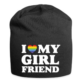 J’aime ma copine - LGBTQ - Bonnet en jersey - noir - Devant