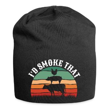 I'd Smoke That Grill BBQ Short Ribs Rack - Jersey-Beanie - Schwarz - Vorne