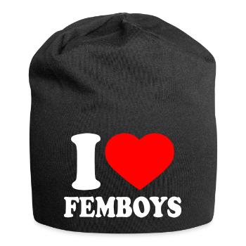 I love femboys - Jersey-Beanie - Schwarz - Vorne