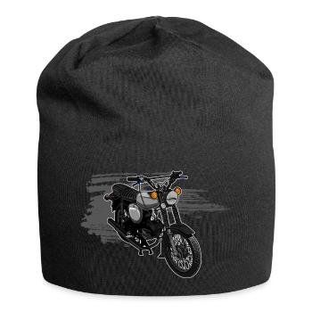 S51 (grey) // Illustration - Jersey Beanie - black - Front