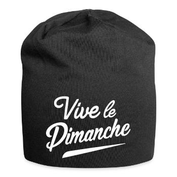 Vive le dimanche - Bonnet en jersey - noir - Devant