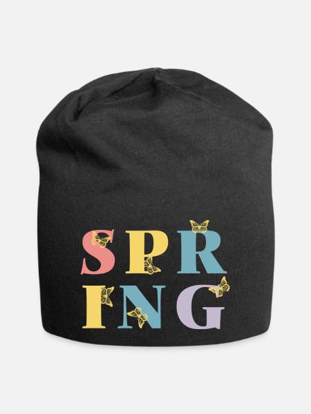 Enfin le printemps ! - Bonnet en jersey - noir