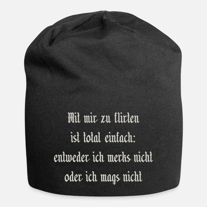 Flirt - Jersey-Beanie - Schwarz