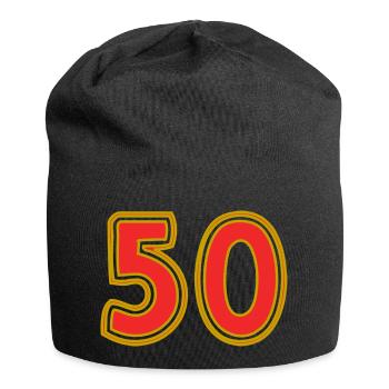 50. 50 ANS. 50e ANNIVERSAIRE. ANNIVERSAIRE 50 ANS. - Bonnet en jersey - noir - Devant