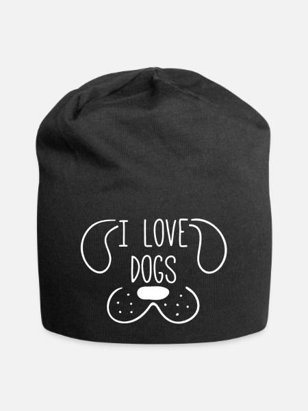 Hund, ich liebe meinen Hund, Hund - Jersey-Beanie - Schwarz