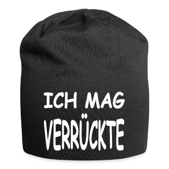 Verrückte - Jersey-Beanie - Schwarz - Vorne