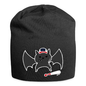 Funny & Cute Baseball Bat / Bat - Jersey Beanie - black - Front