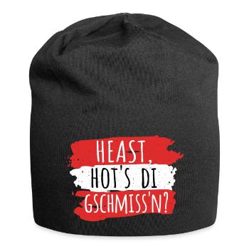 Österreich Dialekt Gschmissn - Jersey-Beanie - Schwarz - Vorne