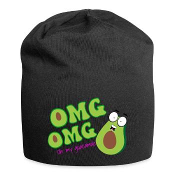 "Oh My Guacamole" – for true avocado fans - Jersey Beanie - black - Front