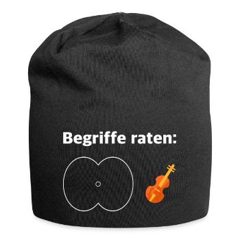 Befriffe raten | Arschgeige, lustige Bilder - Jersey-Beanie - Schwarz - Vorne