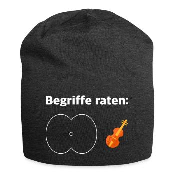 Befriffe raten | Arschgeige, lustige Bilder - Jersey-Beanie - Anthrazit - Vorne