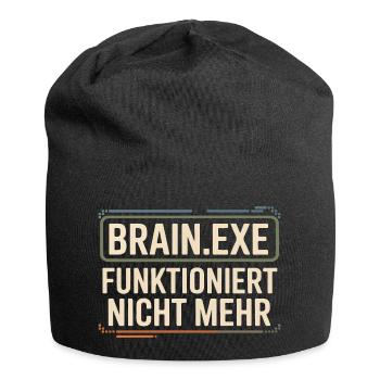 Brain.exe Doesn't Work Anymore – Funny Nerd - Jersey Beanie - black - Front