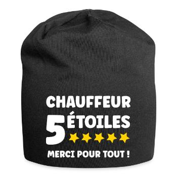 5-Sterne-Fahrer danke für alles - Jersey-Beanie - Schwarz - Vorne