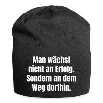 Path to Success – Quote Typo - Jersey Beanie - black - Front