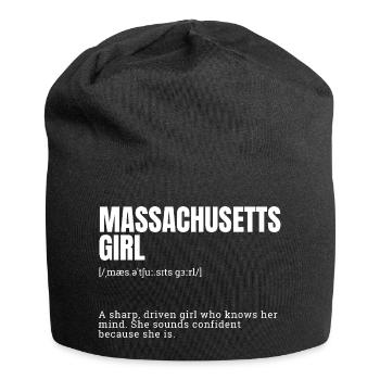 Massachusetts Girl : Pouvoir confiant - Bonnet en jersey - noir - Devant