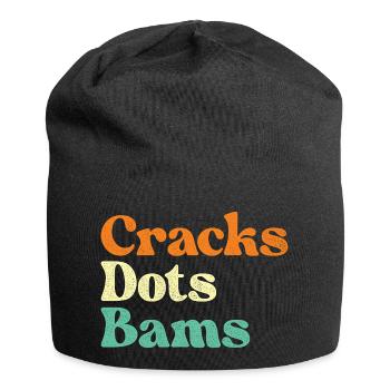 Fissures Points Bams Carreaux de Mahjong Amant - Bonnet en jersey - noir - Devant