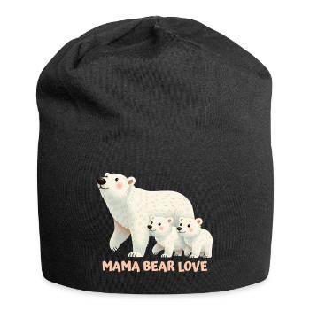 Mama Bärs Liebe zum Muttertag - Jersey-Beanie - Schwarz - Vorne