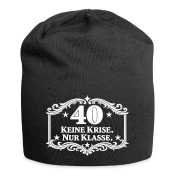 40er Geburtstag – Keine Krise Nur Klasse - Jersey-Beanie - Schwarz - Vorne