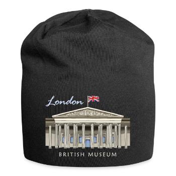 London British Museum, handgezeichnet - Jersey-Beanie - Schwarz - Vorne