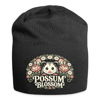 Possum Blossom - Jersey-Beanie - Schwarz - Vorne