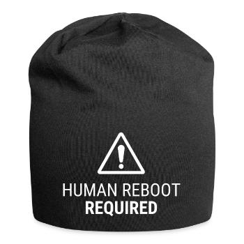 Human Reboot Required – Nervous System Humor - Jersey Beanie - black - Front