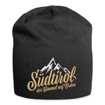 Südtirol, der Himmel auf Erden - Jersey-Beanie - Schwarz - Vorne