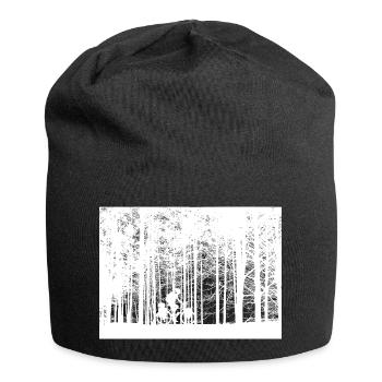 Freedom on two wheels – cyclists in the forest - Jersey Beanie - black - Front
