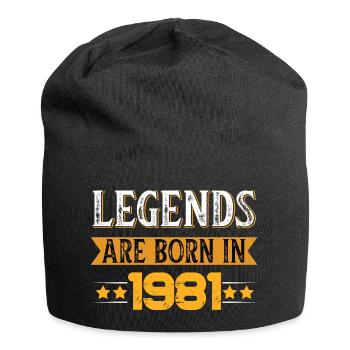 Anniversaire : né en 1981 - Bonnet en jersey - noir - Devant