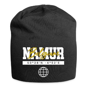Namur Belgien Koordinaten Reise Souvenir - Jersey-Beanie - Schwarz - Vorne
