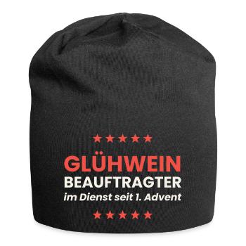 Glühwein Beauftragter Shirt Weihnachtsmarkt Spruch - Jersey-Beanie - Schwarz - Vorne