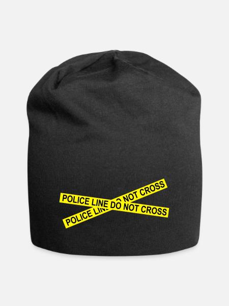 Polizei - Jersey-Beanie - Schwarz