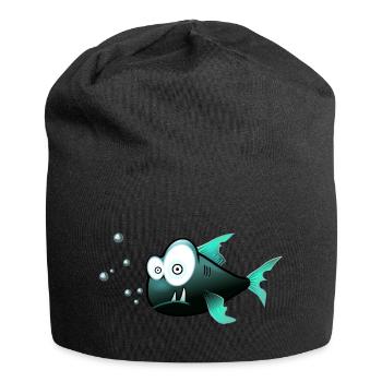 poisson - Bonnet en jersey - noir - Devant