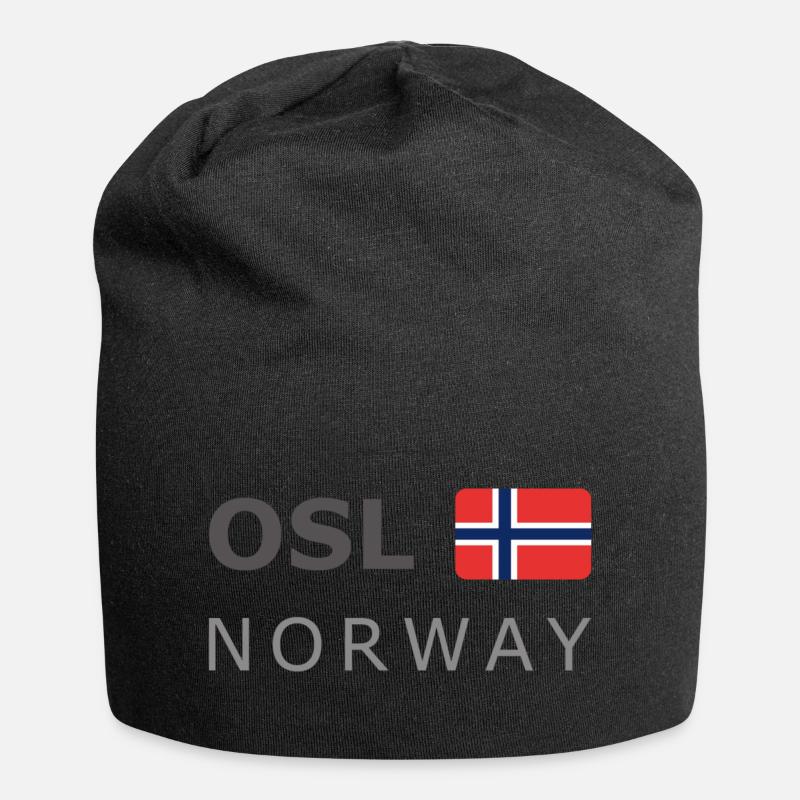 OSL NORWAY dark-lettered 400 dpi - Jersey-Beanie - sort