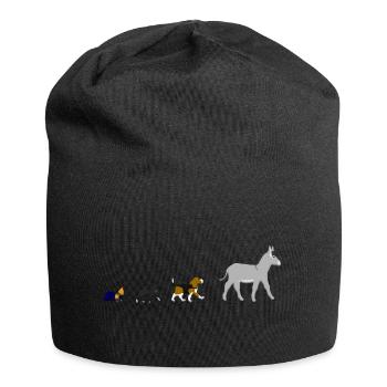 Esel, Hund, Katze und Hahn gehen - Jersey-Beanie - Schwarz - Vorne