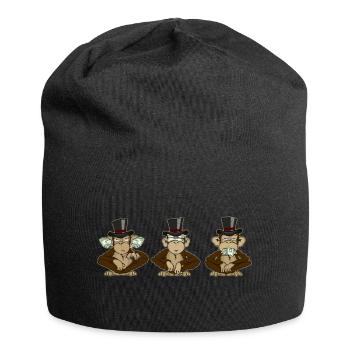 nichts hoeren sehen sagen - wirtschaftskrise - Jersey-Beanie - Schwarz - Vorne