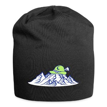 bavière allemagne chapeau bière montagnes hueg - Bonnet en jersey - noir - Devant