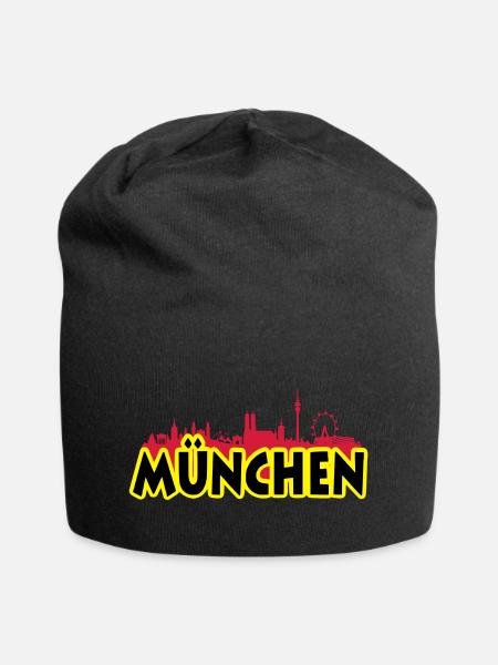 München - Jersey-Beanie - Schwarz