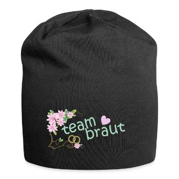 mariée d'équipe - Bonnet en jersey - noir - Devant